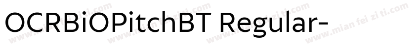 OCRBiOPitchBT Regular字体转换